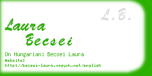 laura becsei business card